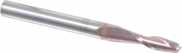 Square End Mill: 5/32'' Dia, 9/16'' LOC, 3/16'' Shank Dia, 2'' OAL, 2 Flutes, Solid Carbide