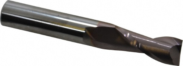 SGS 35309 Square End Mill: 3/8 Dia, 7/8 LOC, 3/8 Shank Dia, 2-1/2 OAL, 2 Flutes, Solid Carbide Image