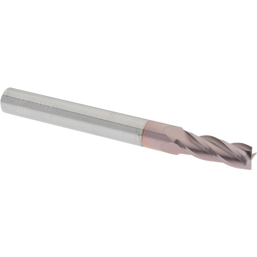 SGS 35505 Square End Mill: 7/32 Dia, 5/8 LOC, 1/4 Shank Dia, 2-1/2 OAL, 4 Flutes, Solid Carbide Image