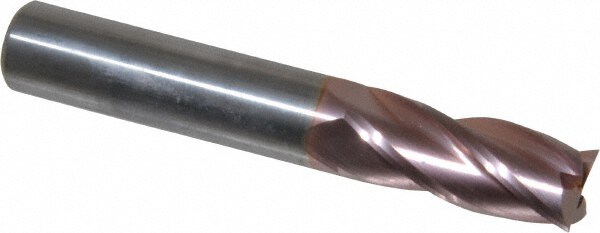 SGS 35510 Square End Mill: 7/16 Dia, 1 LOC, 7/16 Shank Dia, 2-3/4 OAL, 4 Flutes, Solid Carbide Image