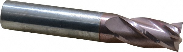 SGS 35511 Square End Mill: 1/2 Dia, 1 LOC, 1/2 Shank Dia, 3 OAL, 4 Flutes, Solid Carbide Image