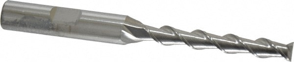 SGS 34505 Square End Mill: 1/4 Dia, 1-3/4 LOC, 3/8 Shank Dia, 3-9/16 OAL, 2 Flutes, Solid Carbide Image