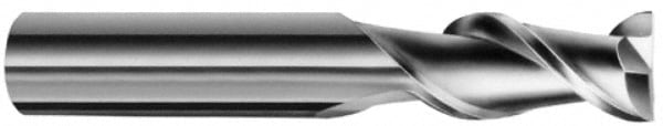 Corner Radius End Mill: 5/16" Dia, 7/16" LOC, 0.012" Radius, 2 Flutes, Solid Carbide