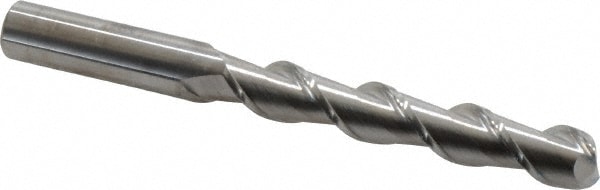 SGS 32042 Square End Mill: 1/2 Dia, 3 LOC, 1/2 Shank Dia, 5 OAL, 2 Flutes, Solid Carbide Image