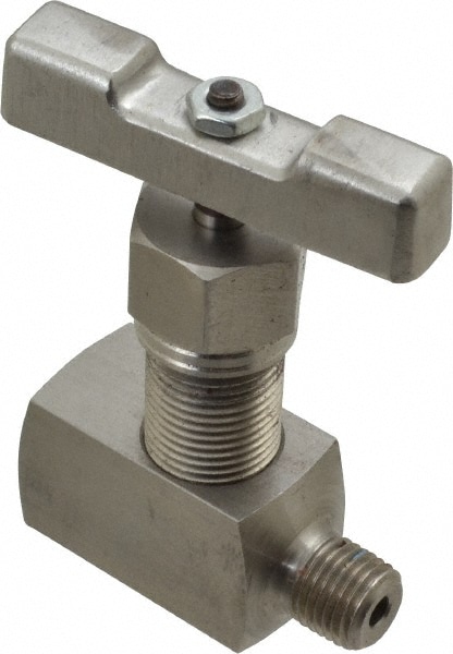 Value Collection NVA3000 Needle Valve: Straight, 1/4" Pipe, Stainless Steel Body Image