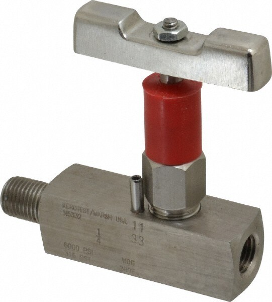 1/4" Pipe, Inline Soft Seat Needle Valve