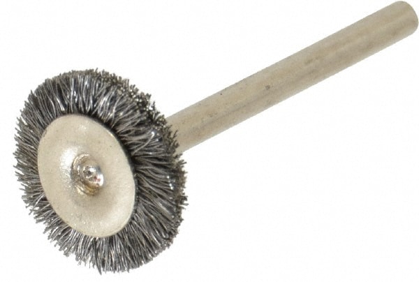 Osborn 1145400 Wheel Brush: 3 inch Wheel Dia, Crimped Stainless Steel, 25,000 RPM
