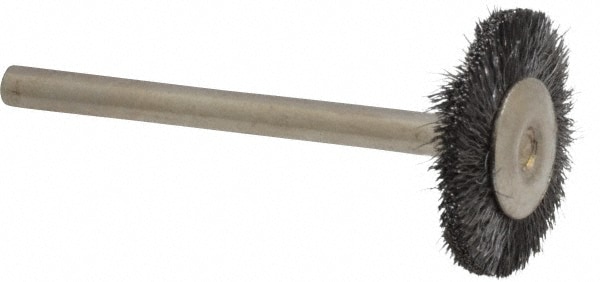 Wheel Brush: 3/4" Wheel Dia, Crimped