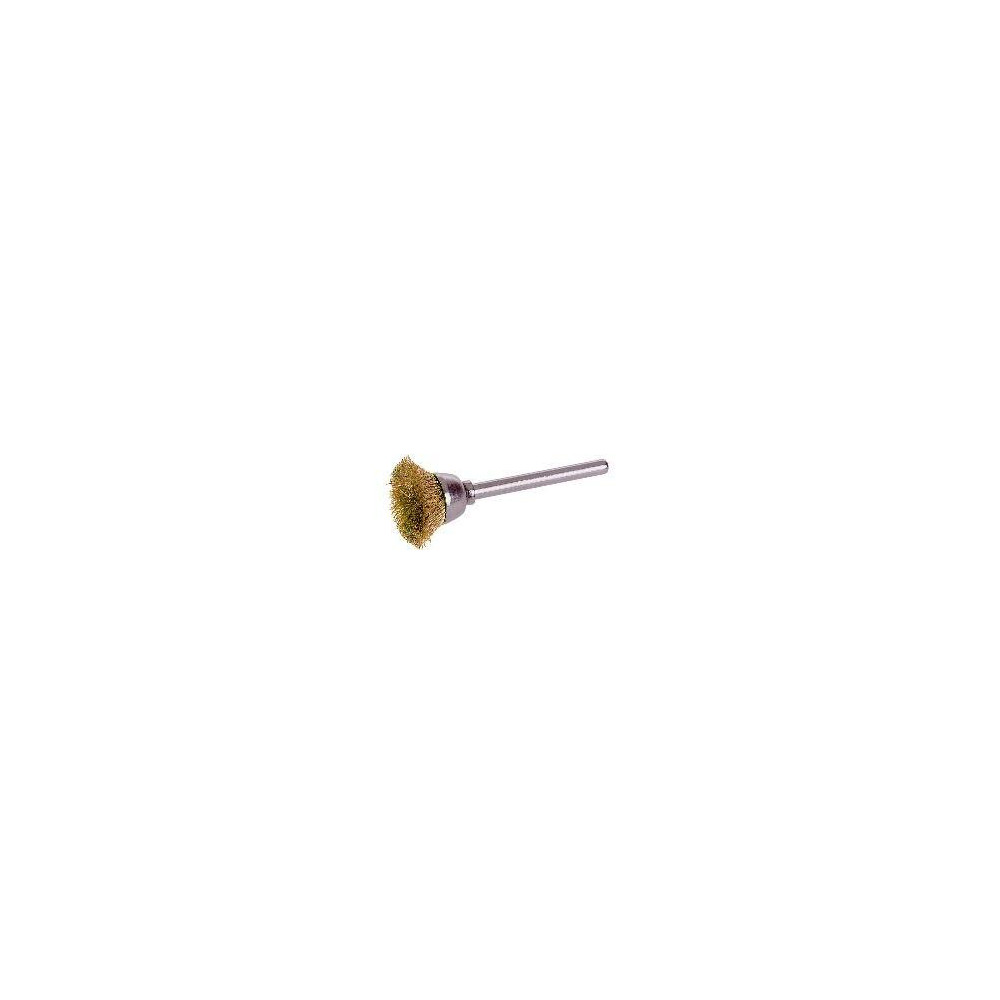 Osborn Cup Brush 9/16" Dia, 0.003" Wire Dia, Brass, Straight MSC