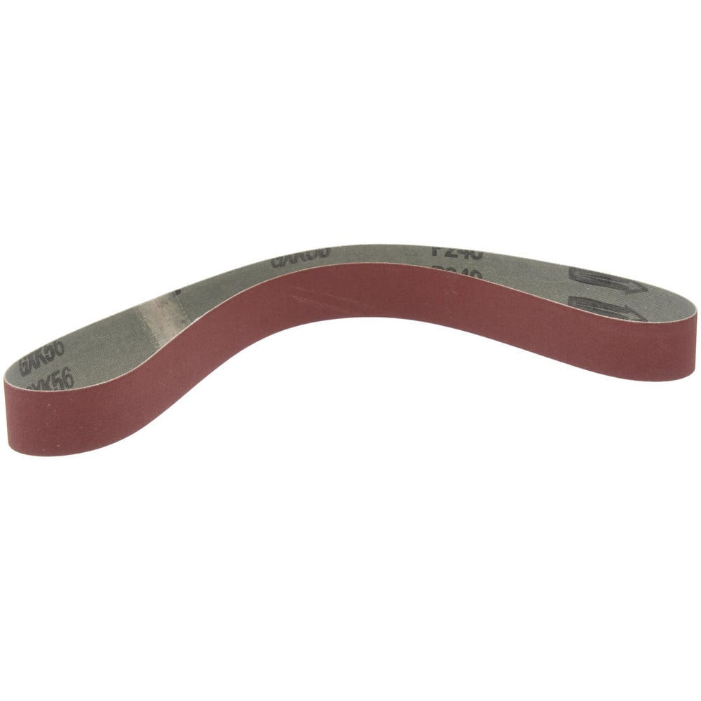 Abrasive Belt: 1" Wide, 30" Long, 240 Grit, Aluminum Oxide