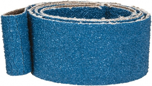 Abrasive Belt: 1" Wide, 42" Long, 50 Grit, Zirconia Alumina