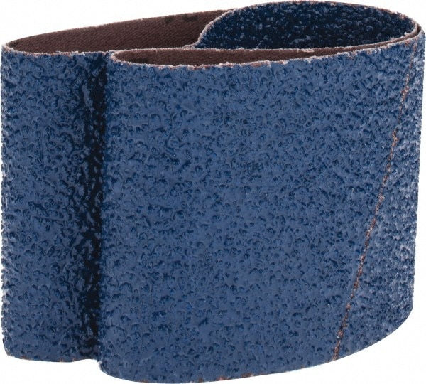 Abrasive Belt: 3" Wide, 21" Long, 24 Grit, Zirconia Alumina