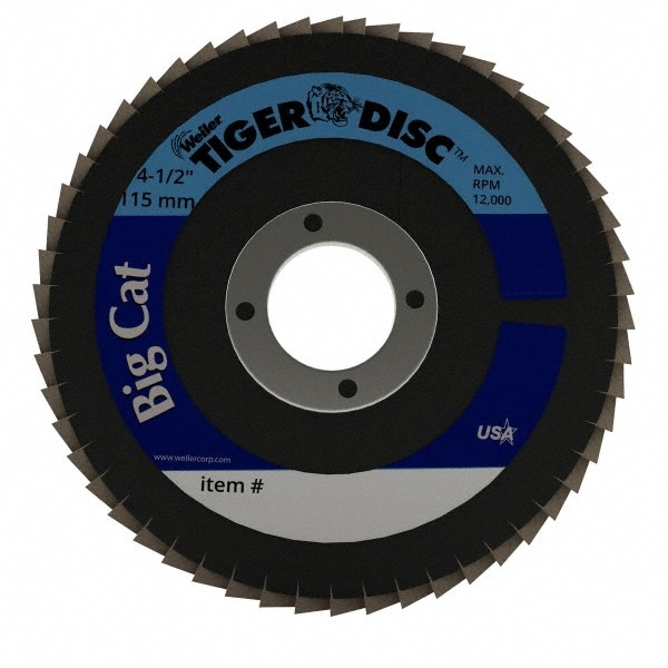 Flap Disc: 7/8" Hole, 60 Grit, Aluminum Oxide & Zirconia Alumina, Type 27