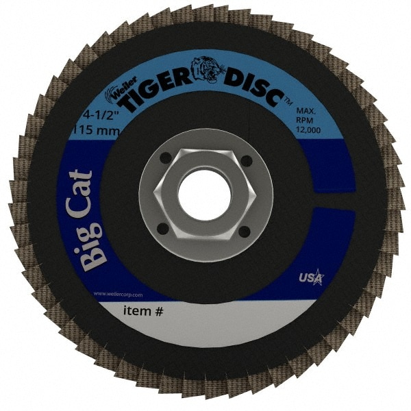 Weiler 96246 Flap Disc: 5/8-11 Hole, 60 Grit, Aluminum Oxide & Zirconia Alumina, Type 27 Image