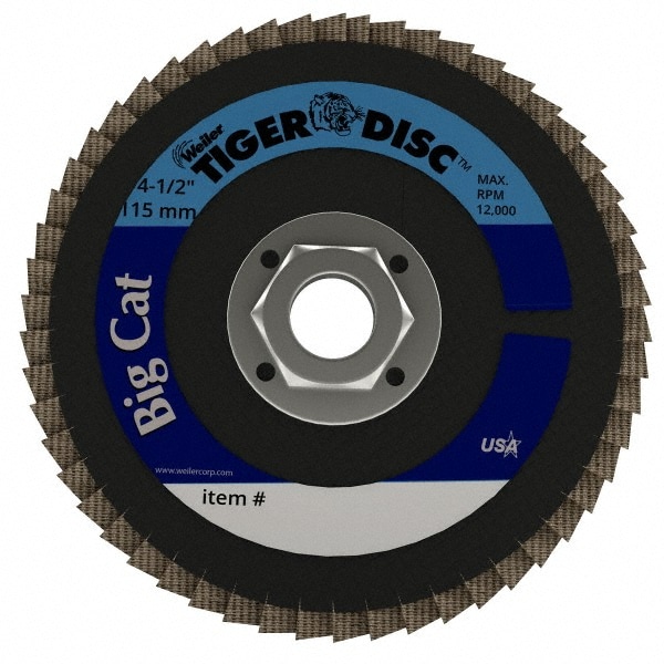 Weiler 96247 Flap Disc: 5/8-11 Hole, 80 Grit, Aluminum Oxide & Zirconia Alumina, Type 27 Image