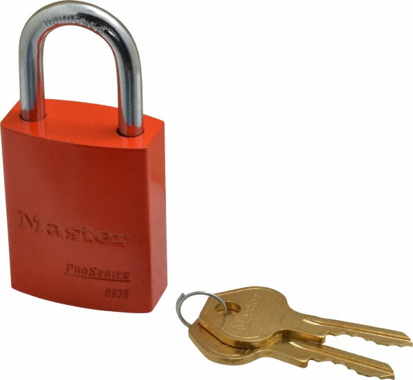 Master Lock Keyed Different Retaining Key Conductive Lockout Padlock