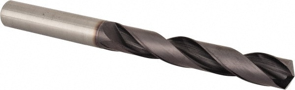 Screw Machine Length Drill Bit: 0.4063" Dia, 140 °, Solid Carbide