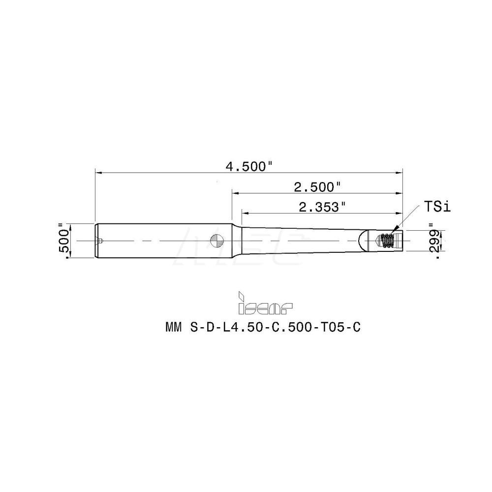 Iscar Replaceable Tip Milling Shank Series Multimaster, 21/2