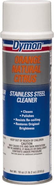 Dymon 34520 Stainless Steel Cleaner & Polish: 20 fl oz Aerosol, Citrus Scent 