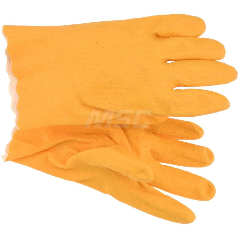 General Purpose Work Gloves: Medium, Vinyl Coated, Cotton