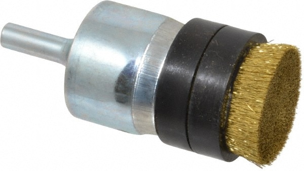 Osborn 3072200 End Brushes: 1" Dia, Brass, Crimped Wire 