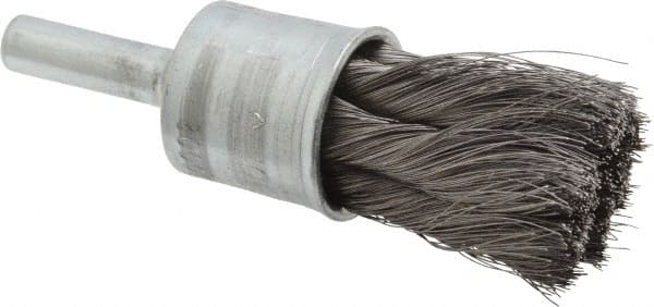 Osborn 3073300 End Brushes: 1/2" Dia, Steel, Knotted Wire 