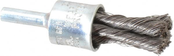 Osborn 3073400 End Brushes: 1/2" Dia, Steel, Knotted Wire 