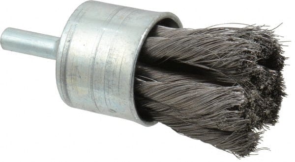 Osborn 3073900 End Brushes: 1" Dia, Steel, Knotted Wire 