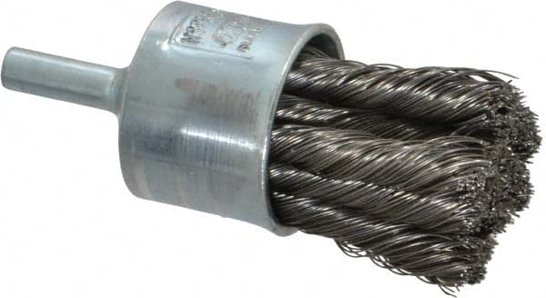 Osborn 3074000 End Brushes: 1" Dia, Steel, Knotted Wire 