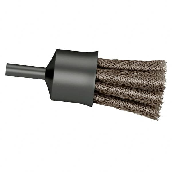 Osborn 3074500 End Brushes: 3/4" Dia, Stainless Steel, Knotted Wire 