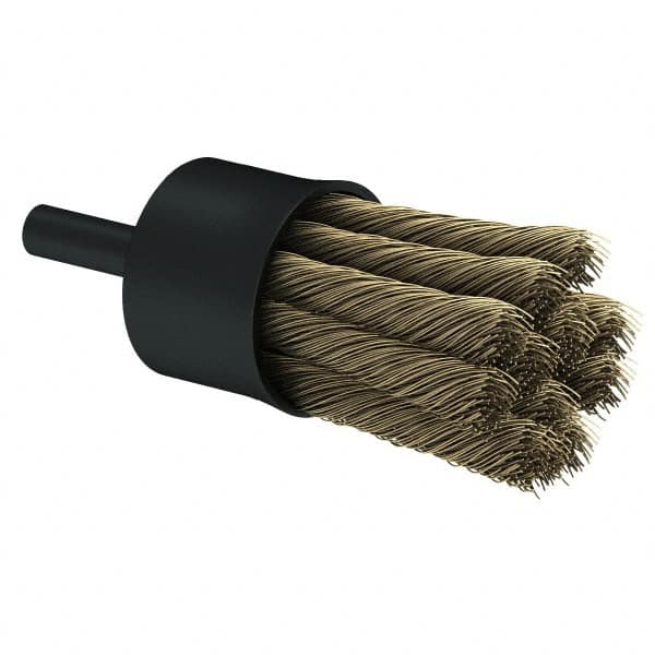 Osborn 3074600 End Brushes: 1" Dia, Stainless Steel, Knotted Wire 