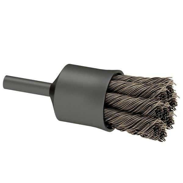 Osborn 3074700 End Brushes: 1" Dia, Stainless Steel, Knotted Wire 