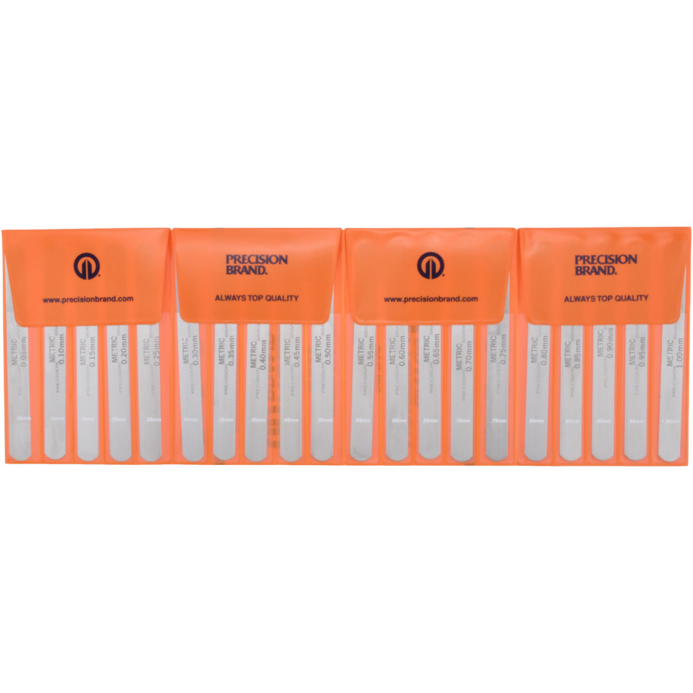 Photos - Spirit Level Precision Brand 20 Piece, 0.05 to 1mm Parallel Feeler Gage Set - 5" Long x 1/2" Wide, Steel | Part #09740 09740