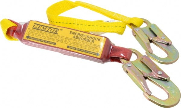 Lanyards & Lifelines; Load Capacity: 350lb ; Type: Shock Absorbing Lanyard ; Length (Inch): 48 ; Anchorage End Connection: Locking Snap Hook ; Harness Connection: Locking Snap Hook ; For Arc Flash Work: No