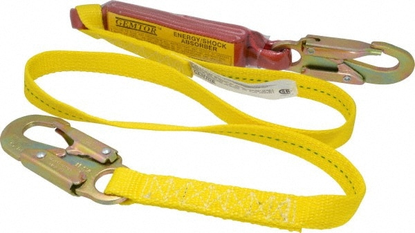 Lanyards & Lifelines; Load Capacity: 350lb ; Type: Shock Absorbing Lanyard ; Anchorage End Connection: Locking Snap Hook ; Harness Connection: Locking Snap Hook ; For Arc Flash Work: No ; Material: Polyester Webbing