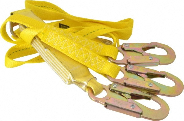 Lanyards & Lifelines; Load Capacity: 350lb ; Type: Shock Absorbing Lanyard ; Length (Inch): 72 ; Anchorage End Connection: Locking Snap Hook ; Harness Connection: Locking Snap Hook ; For Arc Flash Work: No