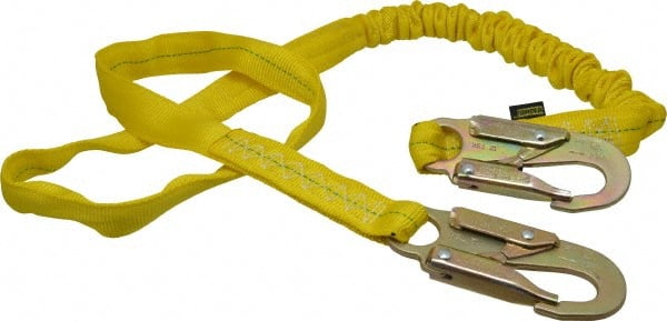 Lanyards & Lifelines; Load Capacity: 350lb ; Type: Shock Absorbing Lanyard ; Length (Inch): 72 ; Anchorage End Connection: Locking Snap Hook ; Harness Connection: Locking Snap Hook ; For Arc Flash Work: No