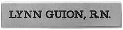 Engraving Accessories; Type: Clutch Back ; Color: Gold Satin ; Length (Inch): 2-3/8 ; Height (Inch): 1/2 ; Material: Brass