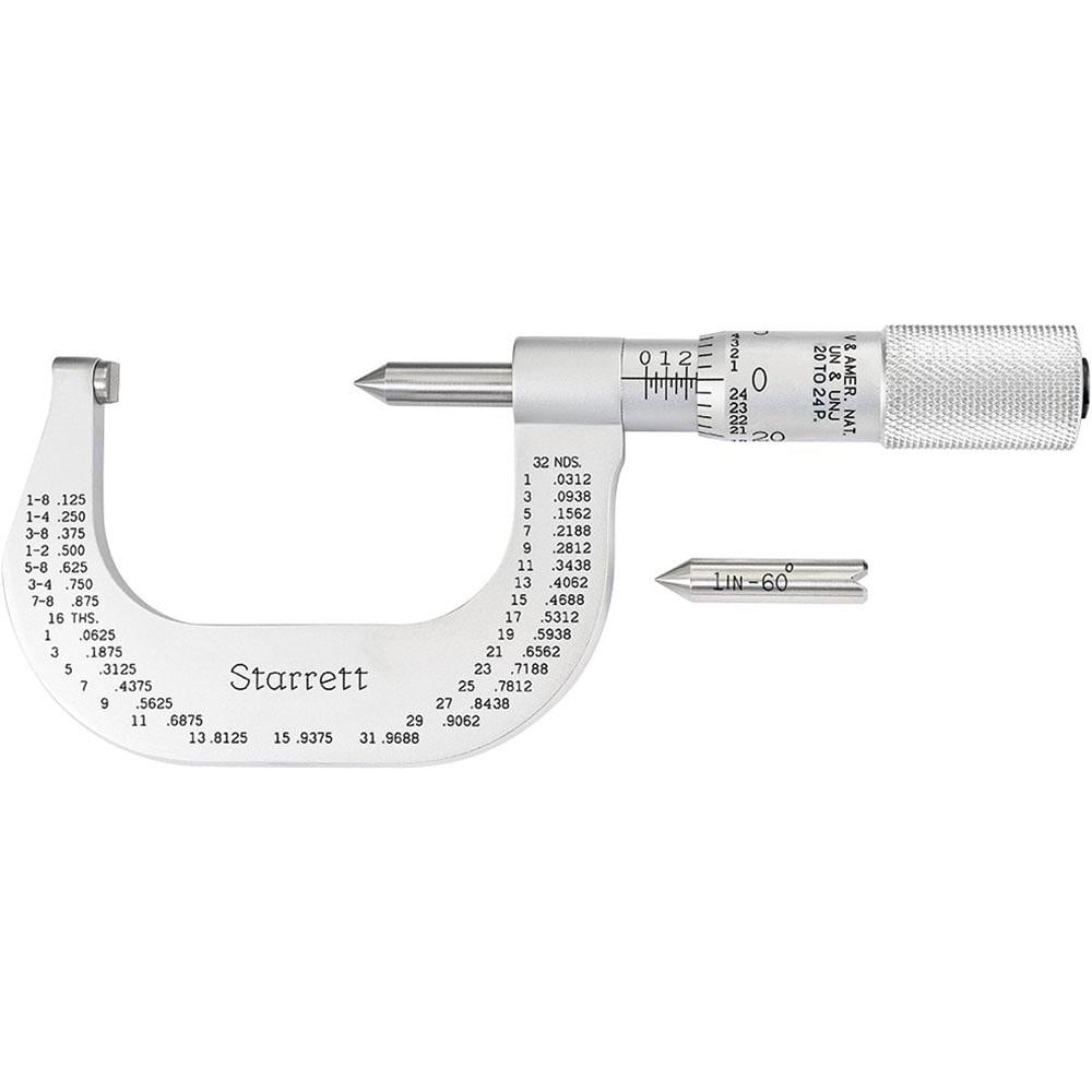 Starrett 56169 1 to 2" Range, Mechanical Screw Thread Micrometer Image