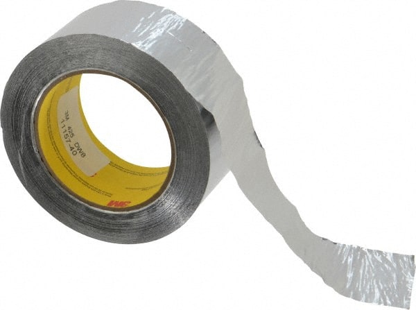 Silver Aluminum Foil Tape: 2" Wide, 4.6 mil Thick