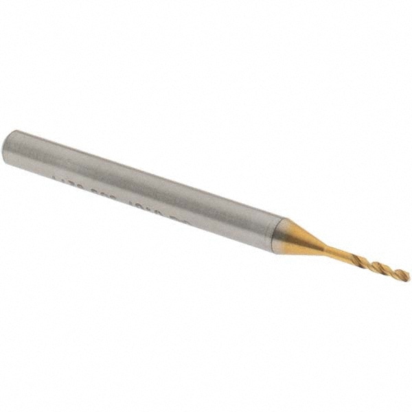 Screw Machine Length Drill Bit: 0.87 mm Dia, 150 deg Point, High-Speed Steel