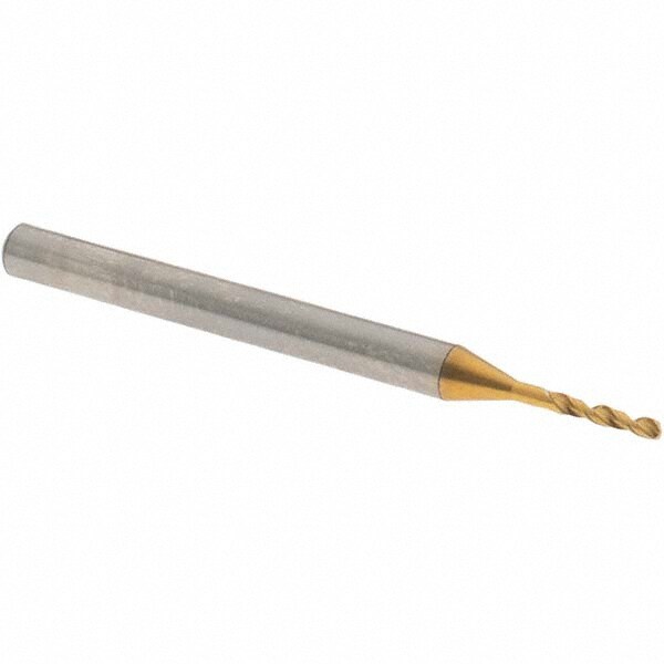 Screw Machine Length Drill Bit: 1.08 mm Dia, 140 deg Point, High-Speed Steel