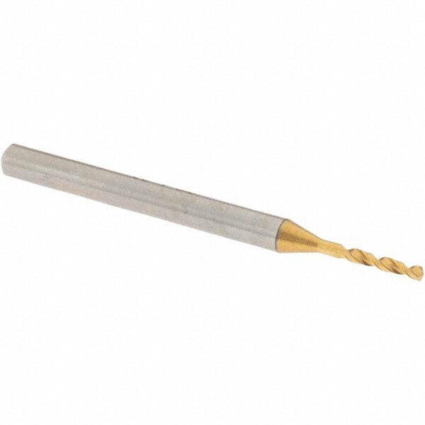 Screw Machine Length Drill Bit: 1.23 mm Dia, 140 deg Point, High-Speed Steel