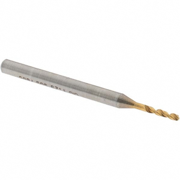 Screw Machine Length Drill Bit: 0.0508" Dia, 140 °, High Speed Steel