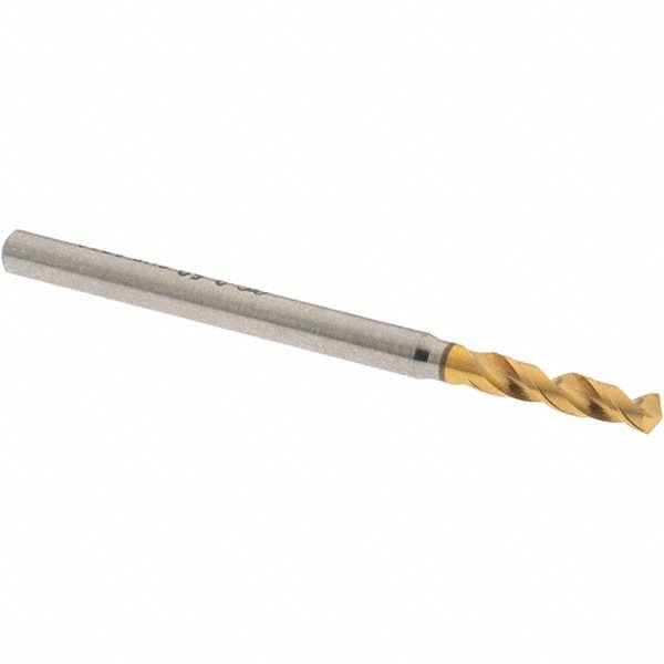 Screw Machine Length Drill Bit: 0.102" Dia, 130 °, High Speed Steel