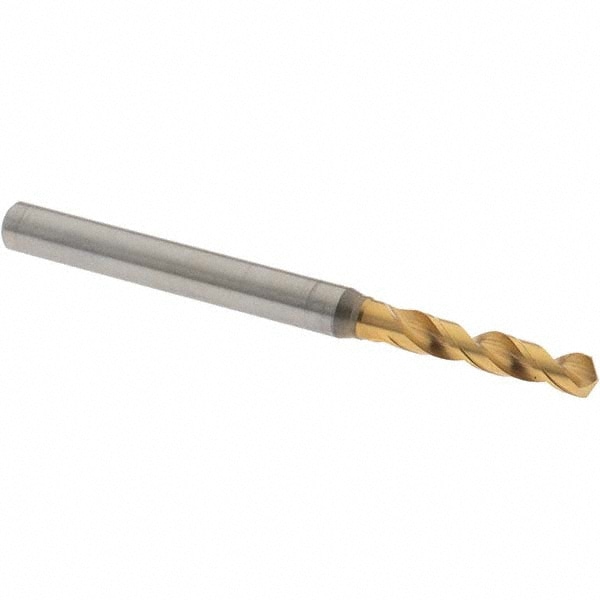 Screw Machine Length Drill Bit: 0.1244" Dia, 130 °, High Speed Steel