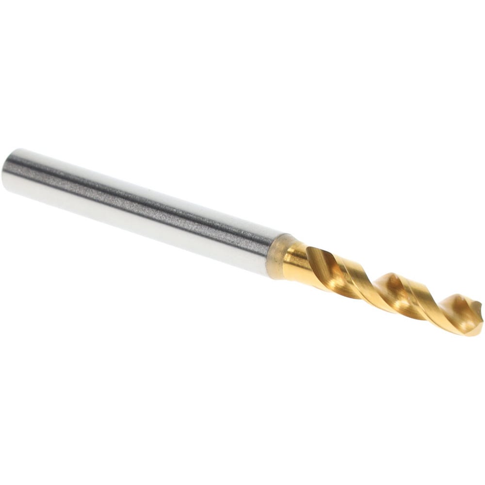 Screw Machine Length Drill Bit: 3.19 mm Dia, 130 deg Point, High-Speed Steel