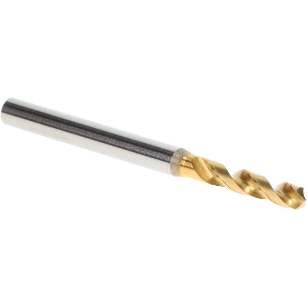 Screw Machine Length Drill Bit: 3.24 mm Dia, 130 deg Point, High-Speed Steel