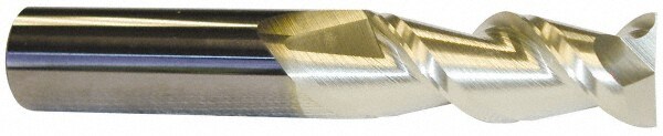 Square End Mill: 5/32'' Dia, 9/16'' LOC, 3/16'' Shank Dia, 2'' OAL, 2 Flutes, Solid Carbide