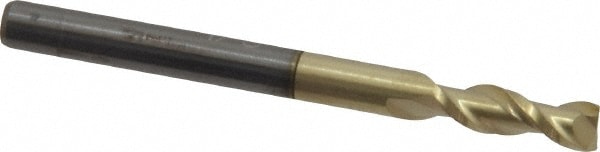 Square End Mill: 1/8'' Dia, 3/8'' LOC, 1/8'' Shank Dia, 1-1/2'' OAL, 2 Flutes, Solid Carbide